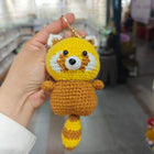 Crochet Animal Bag Charm—Handwoven Knitted Keychain for Car Keys