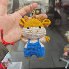 Crochet Animal Bag Charm—Handwoven Knitted Keychain for Car Keys