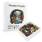 Wild Horses Mountain Valley Wooden Jigsaw Puzzle Unique Animal-Shaped Pieces