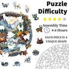Wild Horses Mountain Valley Wooden Jigsaw Puzzle Unique Animal-Shaped Pieces