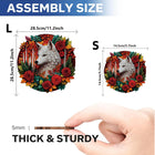 Focus & Mastery: Majestic Wolf in Bloom High-Difficulty Wood Jigsaw