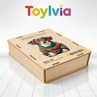 Wooden Dog Puzzle - Dachshund Jigsaw | Stress-Relief Gift (107-201 PCS) | Toylvia™