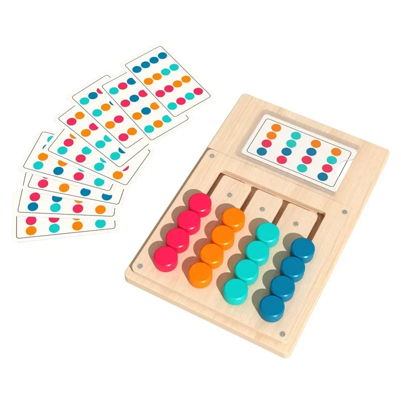 Montessori Wooden Color Matching Game – Logic Puzzle Toy for Kids