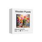 Mindful Petals: Colorful Flowers High-Difficulty Wood Jigsaw