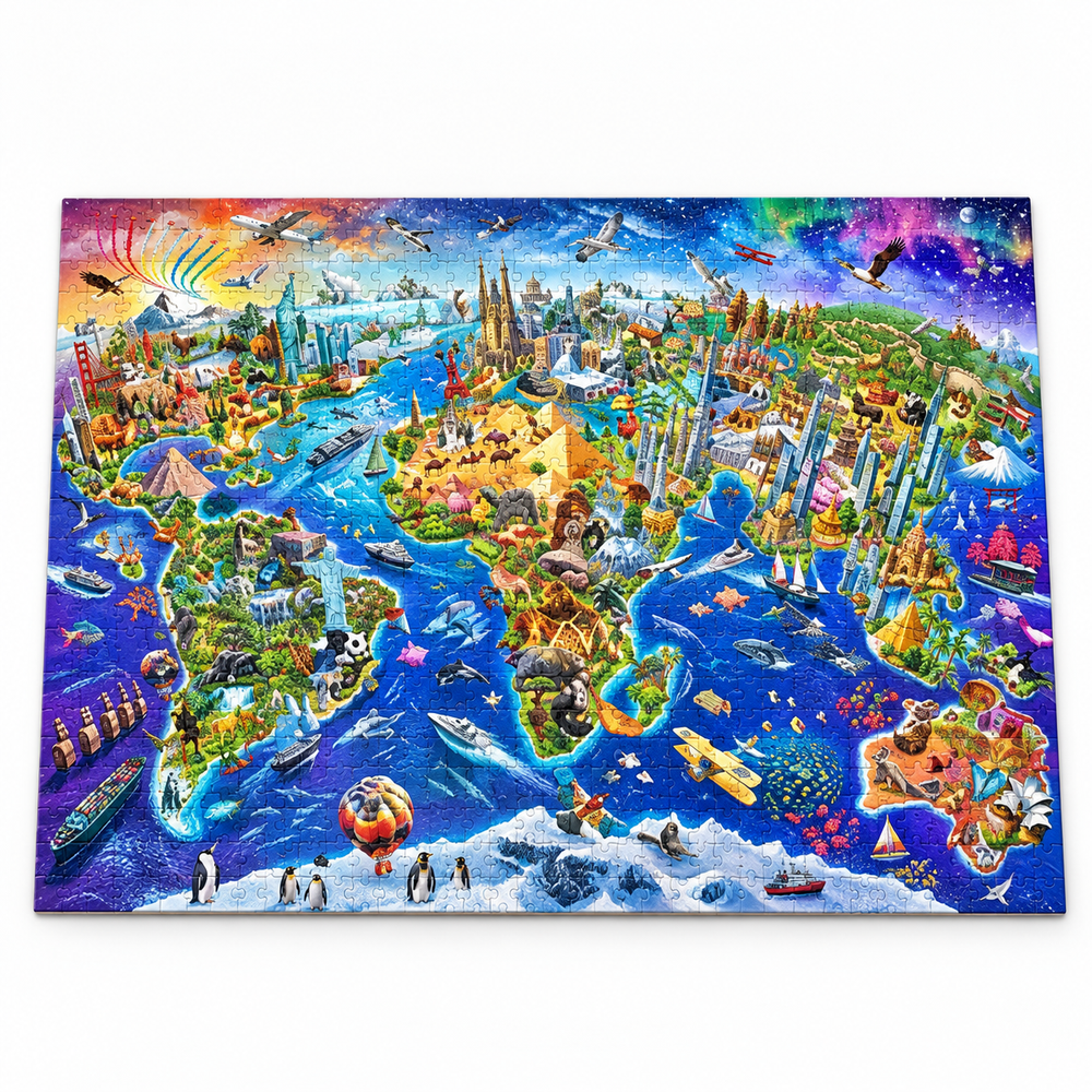 World Landmark Landscape 1000 Piece Jigsaw Puzzle 75x50cm