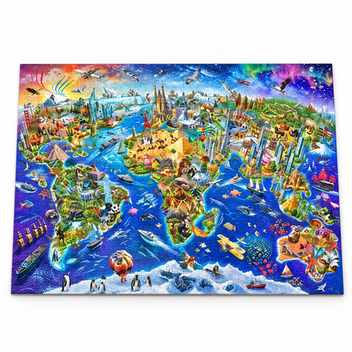 World Landmark Landscape 1000 Piece Jigsaw Puzzle 75x50cm - alternate view
