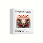 Year of the Dragon Wooden Jigsaw Puzzle Unique Animal Shaped Pieces Mythical Dragon Art