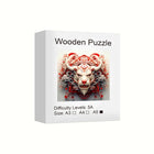 Year of the Dragon Wooden Jigsaw Puzzle Unique Animal Shaped Pieces Mythical Dragon Art