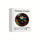 Yin Yang Nature Wooden Jigsaw Puzzle Animal-Shaped Pieces Scenic Art
