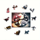 Tree of Life Yin Yang Wooden Puzzle for Adults – Sun & Moon Art Jigsaw