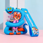 Zootopia Cute Blue Snake PVC Keychain - Cartoon Character Backpack Charm | Toylvia™