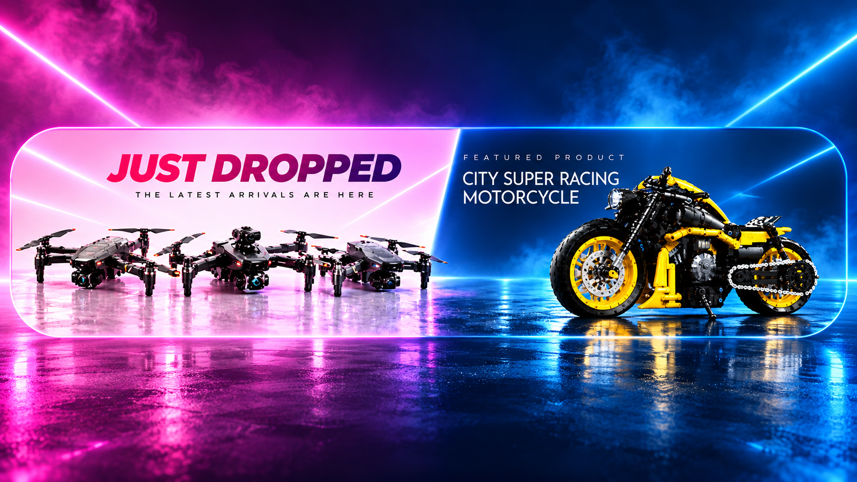 Just dropped drones and featured City Super Racing Motorcycle