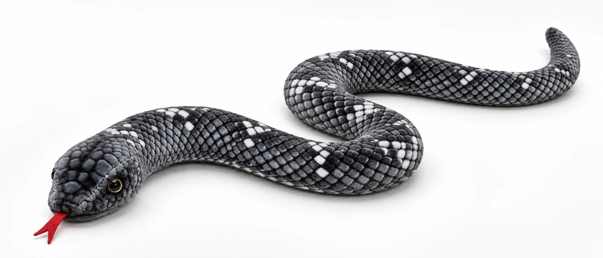 50CM Quirky Crooked Python Plush Toy Printed Snake Animal