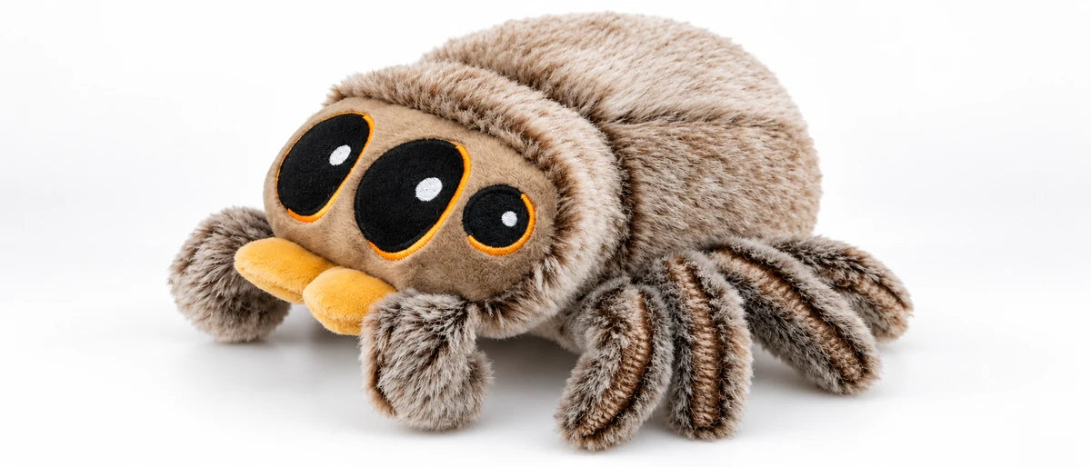Black Spider Plush Toy Lucas Jumping Spider Stuffed Pillow